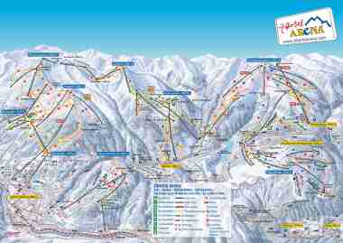Zillertal - mapa sjezdovek